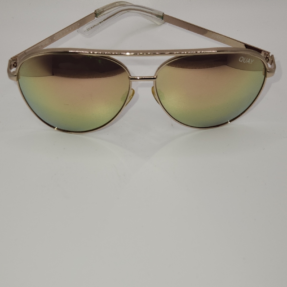 Quay Australia Gold-Toned Mirrored Sunglasses